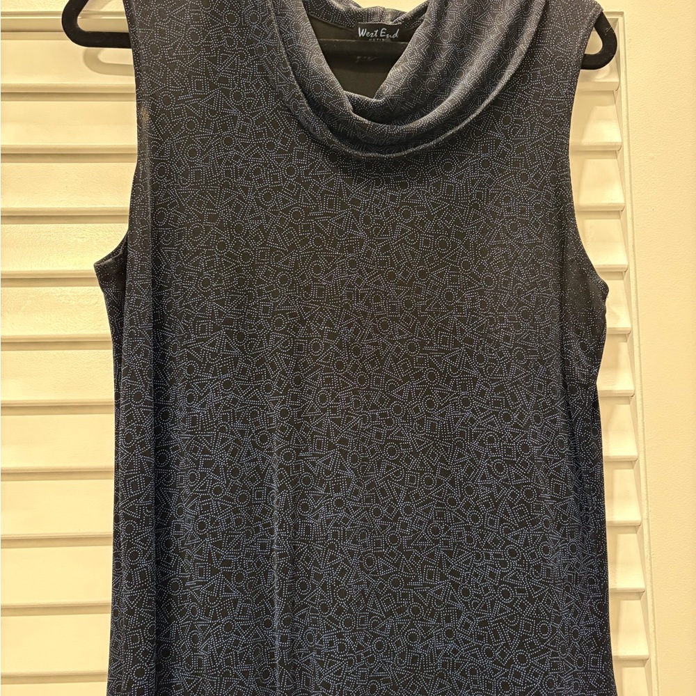 Elegant Black and Blue Blouse